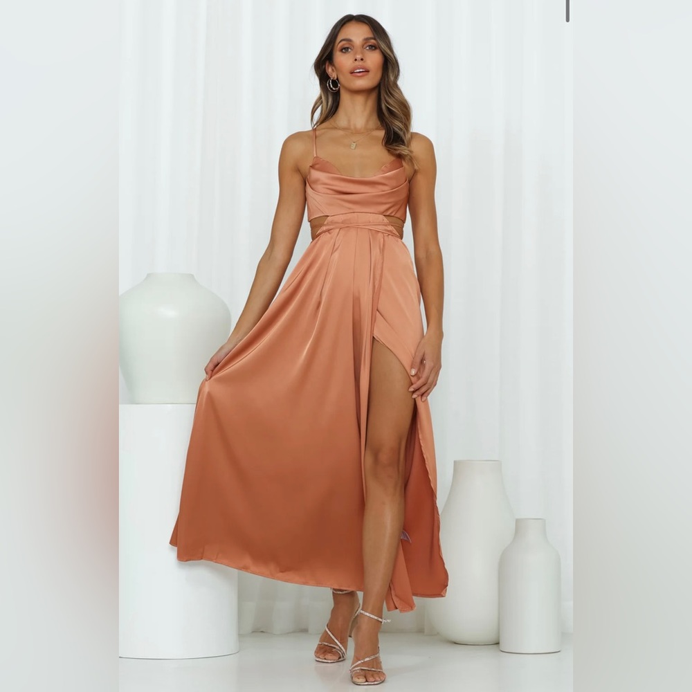Hello Molly | Reveal Your Mind Midi Dress - Brown | Size M | Only Worn Once